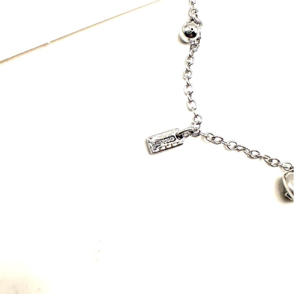 Coach Silver Plated Charm Bracelet NWT $125 Designer Summer Jewelry - Picture 11 of 13